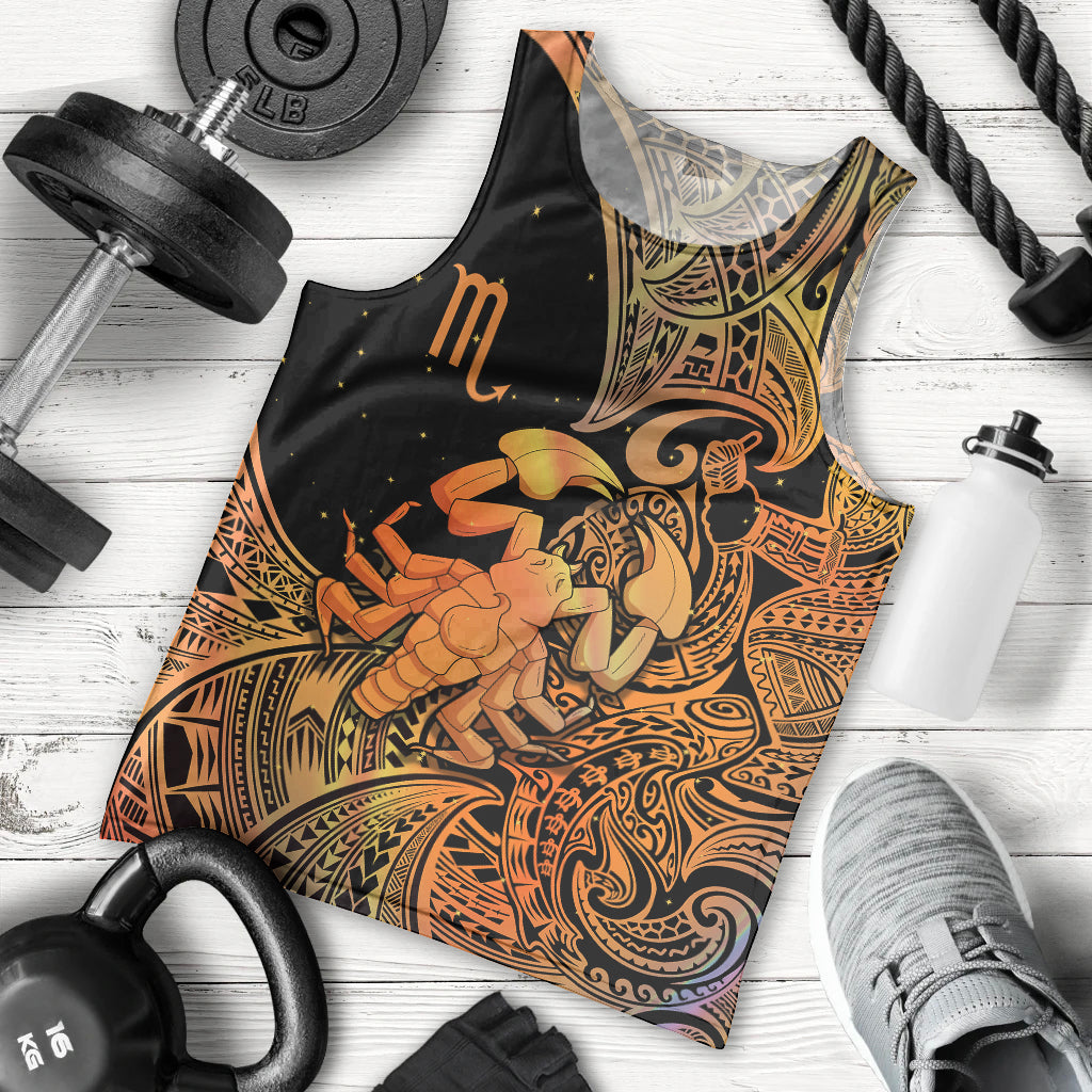 zodiac-scorpio-men-tank-top-polynesian-in-orange