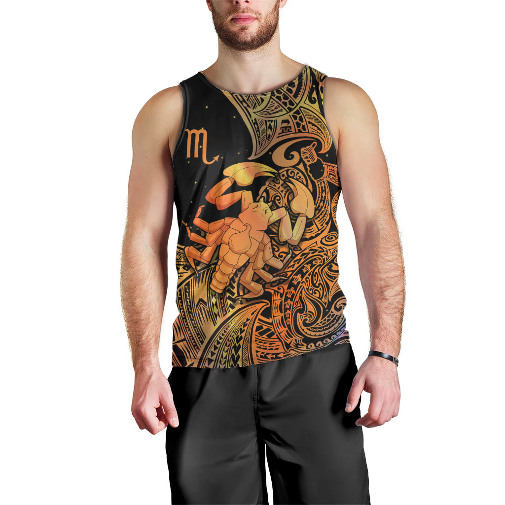 zodiac-scorpio-men-tank-top-polynesian-in-orange