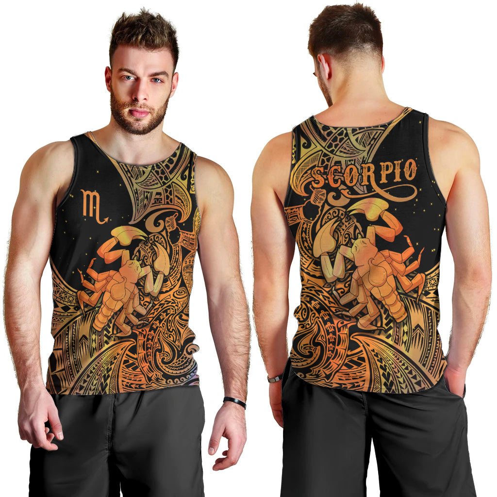 zodiac-scorpio-men-tank-top-polynesian-in-orange