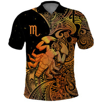 Zodiac Scorpio Polo Shirt Polynesian in Orange - Wonder Print Shop