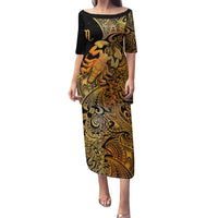 Zodiac Scorpio Puletasi Polynesian in Orange - Wonder Print Shop