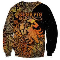 Zodiac Scorpio Sweatshirt Polynesian in Orange - Wonder Print Shop