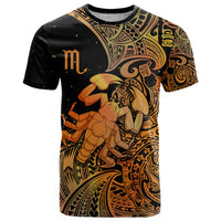 Zodiac Scorpio T Shirt Polynesian in Orange - Wonder Print Shop