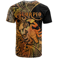 Zodiac Scorpio T Shirt Polynesian in Orange - Wonder Print Shop