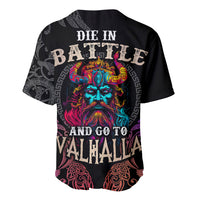 Nordic Warrior Viking Baseball Jersey with Raven Motif Neon - Wonder Print Shop