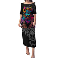 Nordic Warrior Viking Puletasi with Raven Motif Neon - Wonder Print Shop