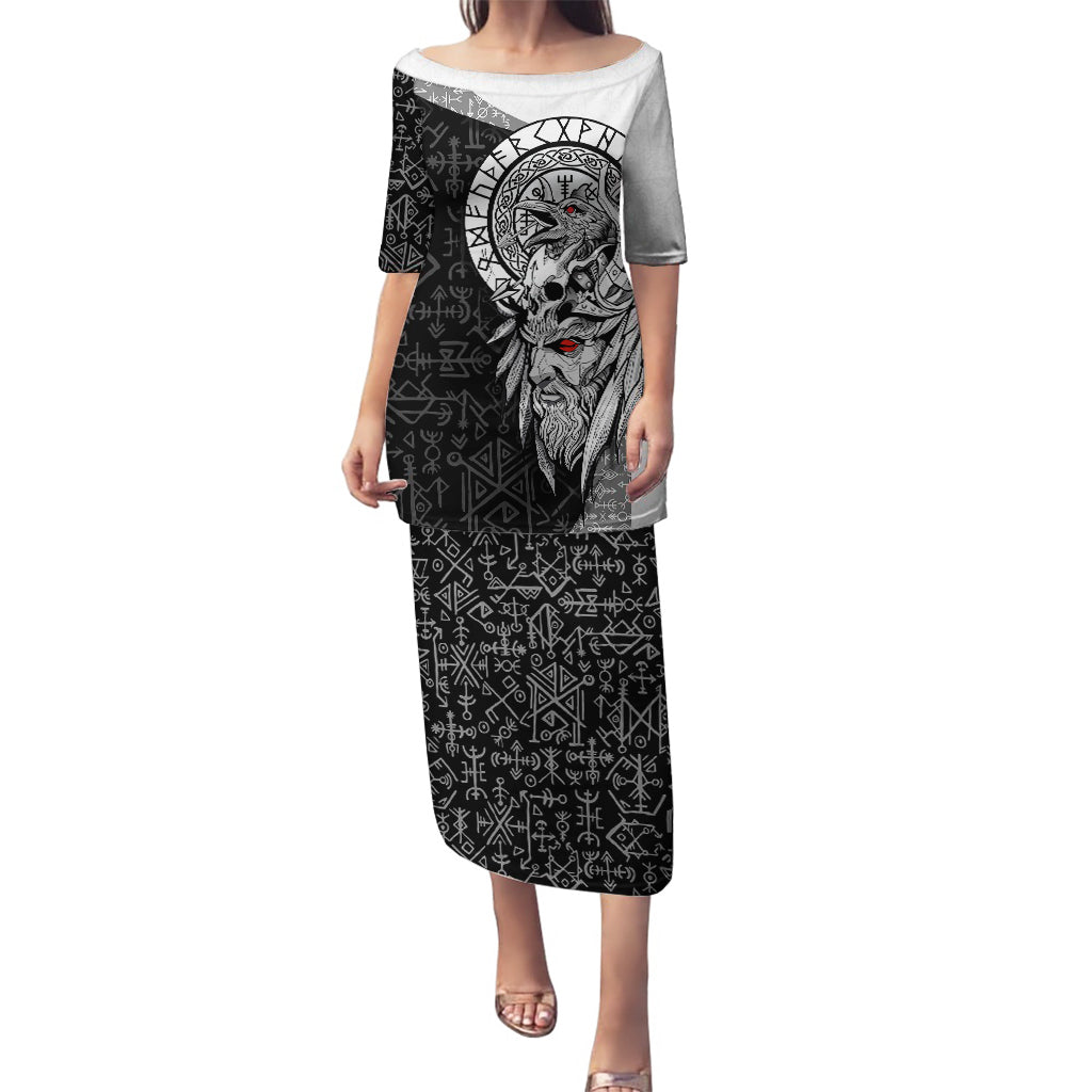 Viking Odin Puletasi Ravens of Valhalla with Helm of Awe and Ancient Rune Patterns - Wonder Print Shop
