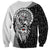 Viking Odin Sweatshirt Ravens of Valhalla with Helm of Awe and Ancient Rune Patterns - Wonder Print Shop
