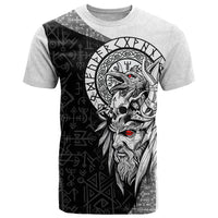 Viking Odin T Shirt Ravens of Valhalla with Helm of Awe and Ancient Rune Patterns - Wonder Print Shop
