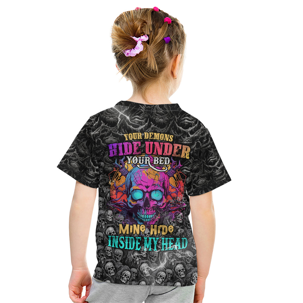 Skull Kid T Shirt Your Demons Hide Under Your Bed Mine Hide Inside My Head - Wonder Print Shop