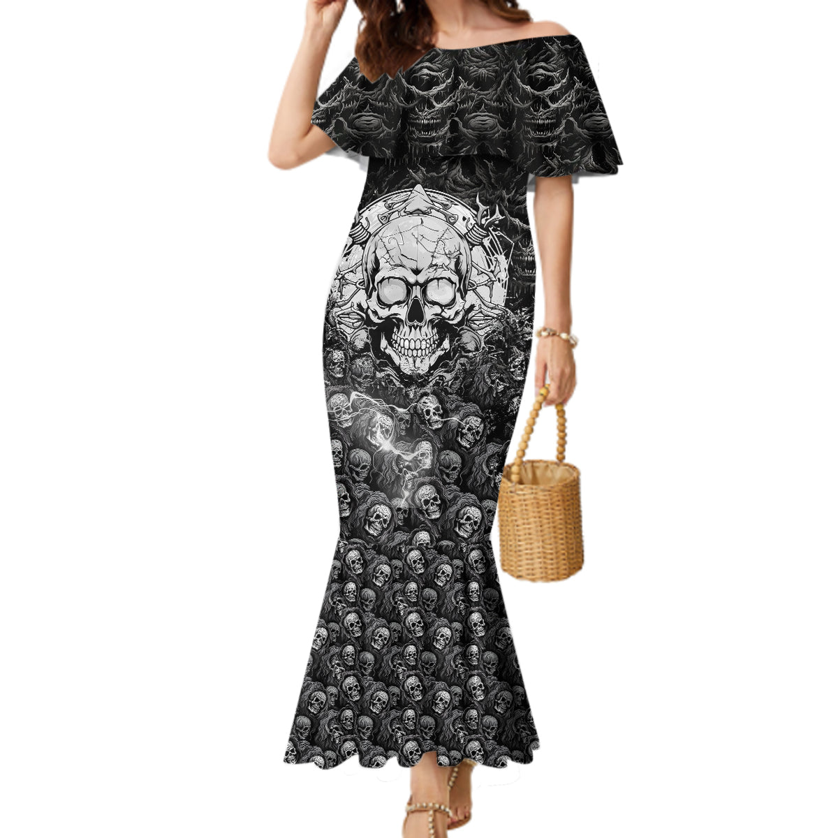 Skull Mermaid Dress Your Demons Hide Under Your Bed Mine Hide Inside My Head - Wonder Print Shop