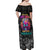 Skull Off Shoulder Maxi Dress Your Demons Hide Under Your Bed Mine Hide Inside My Head - Wonder Print Shop