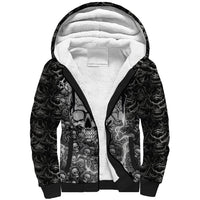 Skull Sherpa Hoodie Your Demons Hide Under Your Bed Mine Hide Inside My Head - Wonder Print Shop