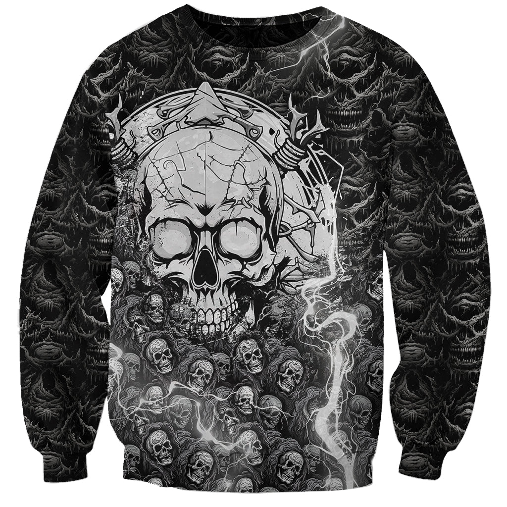 Skull Sweatshirt Your Demons Hide Under Your Bed Mine Hide Inside My Head - Wonder Print Shop