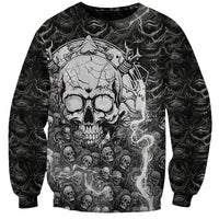 Skull Sweatshirt Your Demons Hide Under Your Bed Mine Hide Inside My Head - Wonder Print Shop
