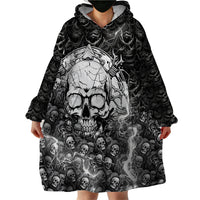 Skull Wearable Blanket Hoodie Your Demons Hide Under Your Bed Mine Hide Inside My Head - Wonder Print Shop