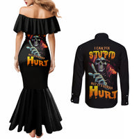 reaper-skull-couples-matching-mermaid-dress-and-long-sleeve-button-shirts-i-can-fix-stupid-but-its-gonna-hurt