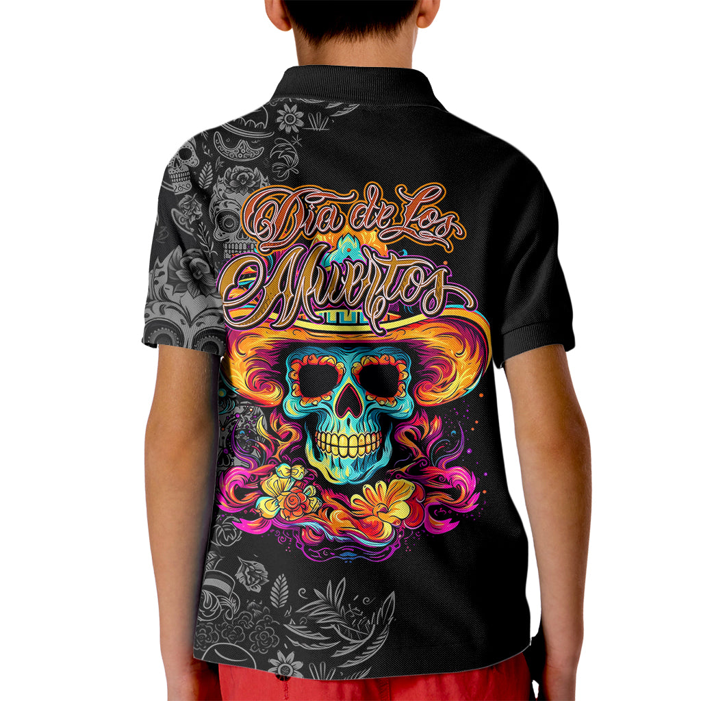 Day Of The Dead Sugar Skull Kid Polo Shirt Dia De Los Murtos - Wonder Print Shop