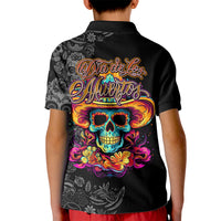 Day Of The Dead Sugar Skull Kid Polo Shirt Dia De Los Murtos - Wonder Print Shop