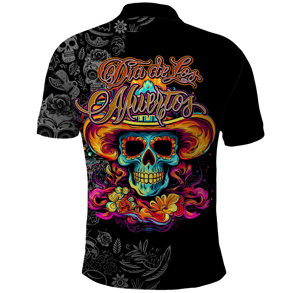 Day Of The Dead Sugar Skull Polo Shirt Dia De Los Murtos - Wonder Print Shop