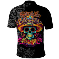 Day Of The Dead Sugar Skull Polo Shirt Dia De Los Murtos - Wonder Print Shop