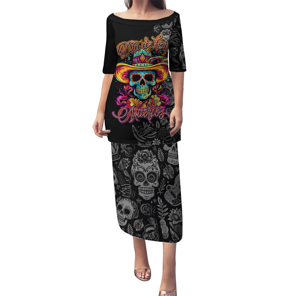 Day Of The Dead Sugar Skull Puletasi Dia De Los Murtos - Wonder Print Shop