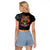 Day Of The Dead Sugar Skull Raglan Cropped T Shirt Dia De Los Murtos - Wonder Print Shop
