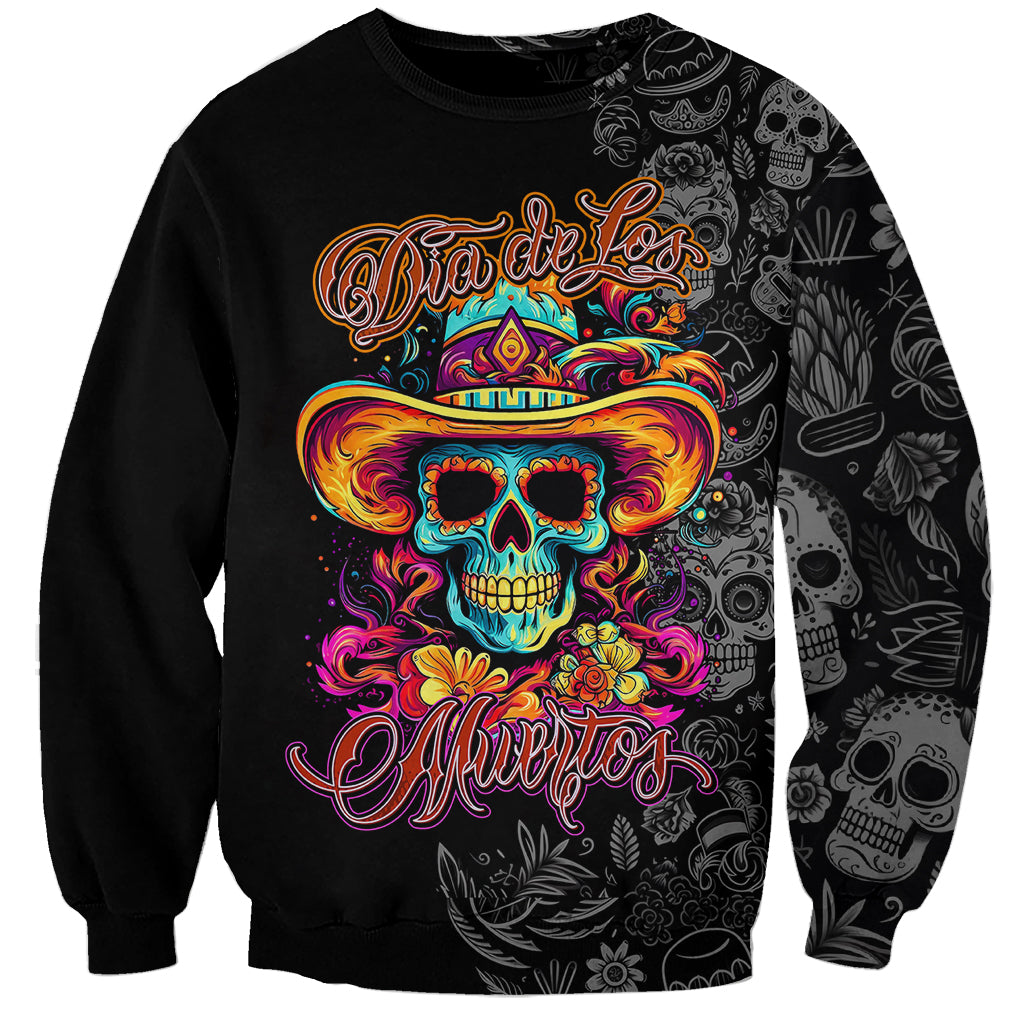 Day Of The Dead Sugar Skull Sweatshirt Dia De Los Murtos - Wonder Print Shop