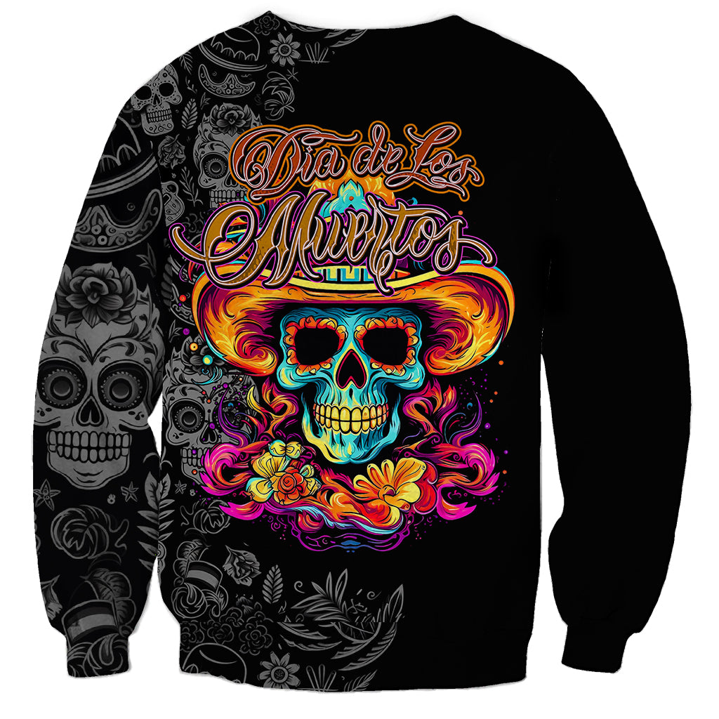 Day Of The Dead Sugar Skull Sweatshirt Dia De Los Murtos - Wonder Print Shop