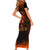 Fire Skull Short Sleeve Bodycon Dress Of Course I'm Going To Hell I'm Just Here To Pick You Up - Wonder Print Shop