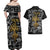 Viking Couples Matching Off Shoulder Maxi Dress and Hawaiian Shirt Yggdrasil Pattern And Ancient Rune - Wonder Print Shop