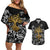 Viking Couples Matching Off Shoulder Short Dress and Hawaiian Shirt Yggdrasil Pattern And Ancient Rune - Wonder Print Shop
