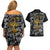 Viking Couples Matching Off Shoulder Short Dress and Hawaiian Shirt Yggdrasil Pattern And Ancient Rune - Wonder Print Shop