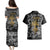 Viking Couples Matching Puletasi Dress and Hawaiian Shirt Yggdrasil Pattern And Ancient Rune - Wonder Print Shop