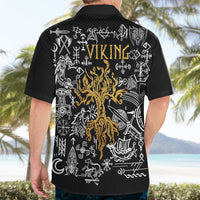 Viking Hawaiian Shirt Yggdrasil Pattern And Ancient Rune - Wonder Print Shop