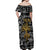 Viking Off Shoulder Maxi Dress Yggdrasil Pattern And Ancient Rune - Wonder Print Shop