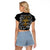 Viking Raglan Cropped T Shirt Yggdrasil Pattern And Ancient Rune - Wonder Print Shop