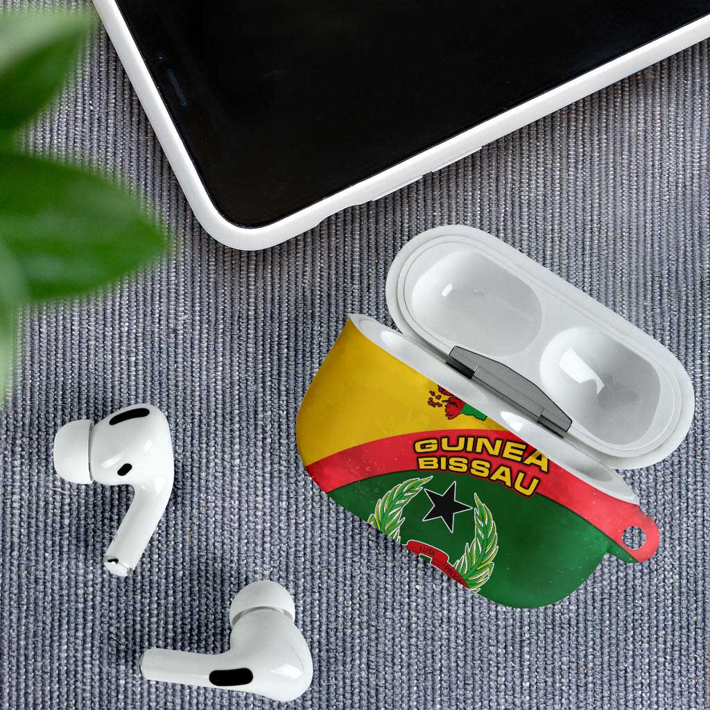 Guinea Bissau AirPods Case with Green Yellow Red Swirl Design - Wonder Print Shop