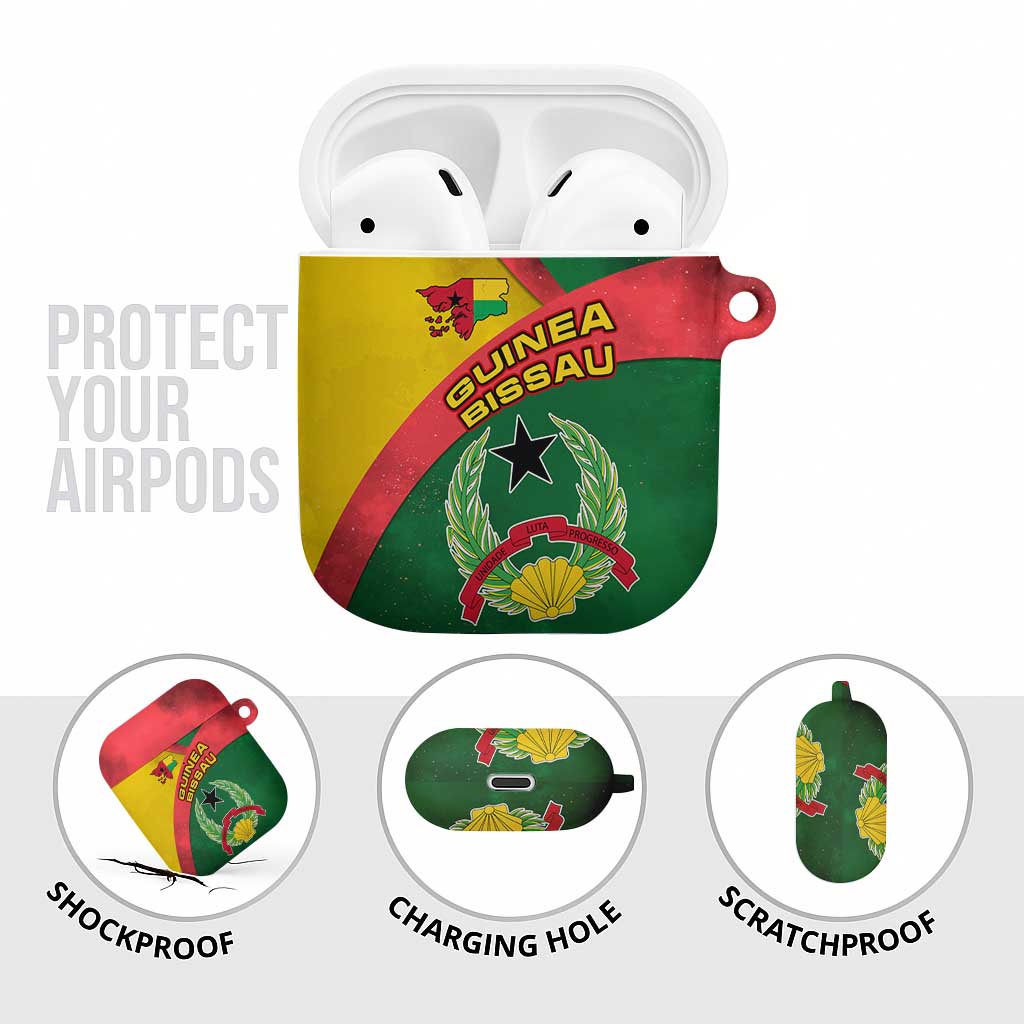 Guinea Bissau AirPods Case with Green Yellow Red Swirl Design - Wonder Print Shop