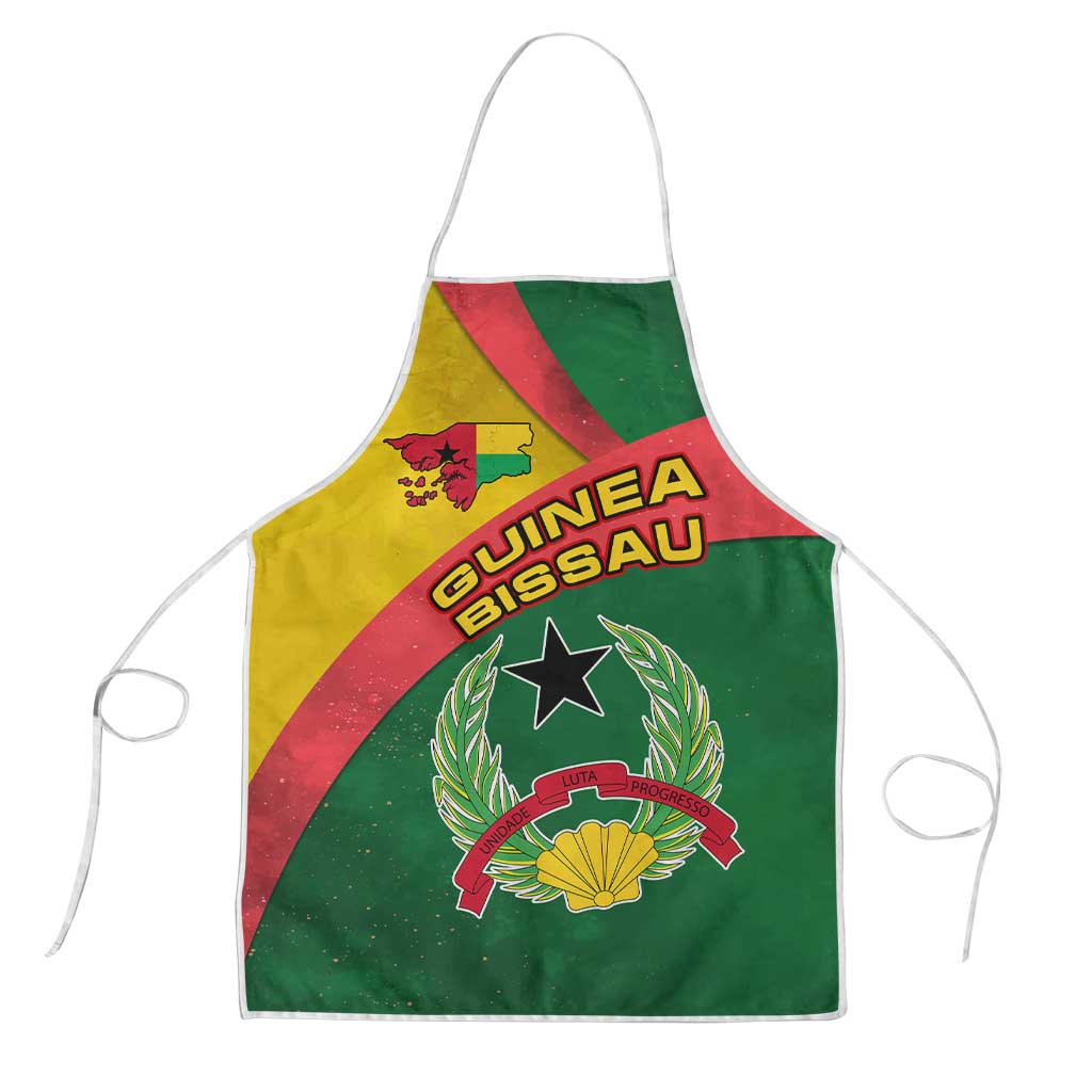 Guinea Bissau Apron with Green Yellow Red Swirl Design - Wonder Print Shop