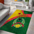 Guinea Bissau Area Rug with Green Yellow Red Swirl Design - Wonder Print Shop