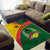 Guinea Bissau Area Rug with Green Yellow Red Swirl Design - Wonder Print Shop
