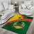 Guinea Bissau Area Rug with Green Yellow Red Swirl Design - Wonder Print Shop