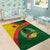 Guinea Bissau Area Rug with Green Yellow Red Swirl Design - Wonder Print Shop