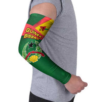 Guinea Bissau Arm Sleeves with Green Yellow Red Swirl Design - Wonder Print Shop