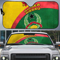 Guinea Bissau Auto Sun Shade with Green Yellow Red Swirl Design - Wonder Print Shop