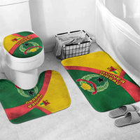 Guinea Bissau Bathroom Set with Green Yellow Red Swirl Design - Wonder Print Shop