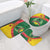 Guinea Bissau Bathroom Set with Green Yellow Red Swirl Design - Wonder Print Shop