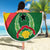 Guinea Bissau Beach Blanket with Green Yellow Red Swirl Design - Wonder Print Shop