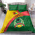Guinea Bissau Bedding Set with Green Yellow Red Swirl Design - Wonder Print Shop